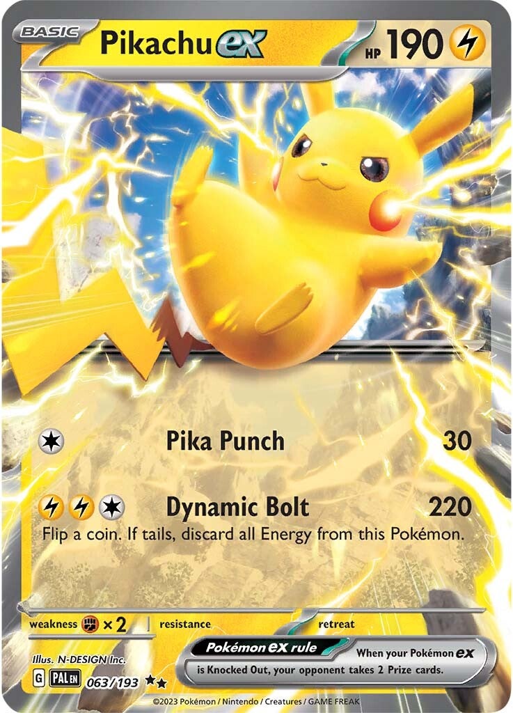 Pikachu ex (063/193) [Scarlet & Violet: Paldea Evolved] | Game Master's Emporium (The New GME)