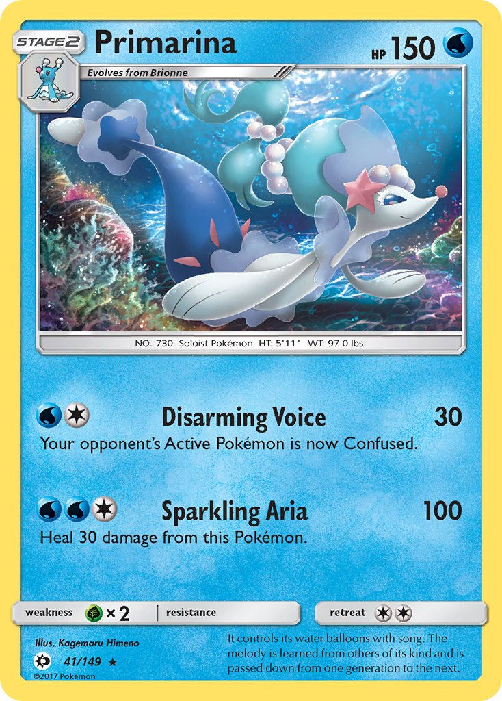 Primarina (41/149) (Theme Deck Exclusive) [Sun & Moon: Base Set] | Game Master's Emporium (The New GME)