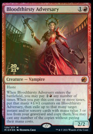 Bloodthirsty Adversary [Innistrad: Midnight Hunt Prerelease Promos] | Game Master's Emporium (The New GME)