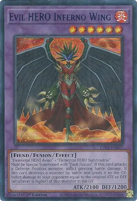 Evil HERO Inferno Wing (Blue) [LDS3-EN027] Ultra Rare | Game Master's Emporium (The New GME)