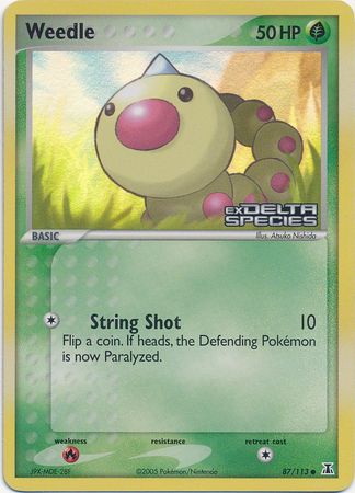 Weedle (87/113) (Stamped) [EX: Delta Species] | Game Master's Emporium (The New GME)