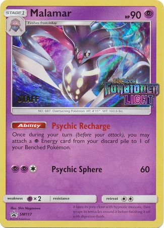 Malamar (SM117) (Staff Prerelease Promo) [Sun & Moon: Black Star Promos] | Game Master's Emporium (The New GME)