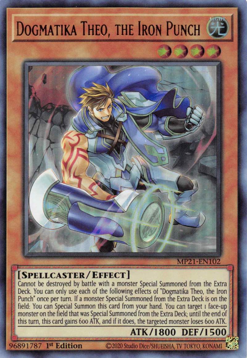 Dogmatika Theo, the Iron Punch [MP21-EN102] Ultra Rare | Game Master's Emporium (The New GME)