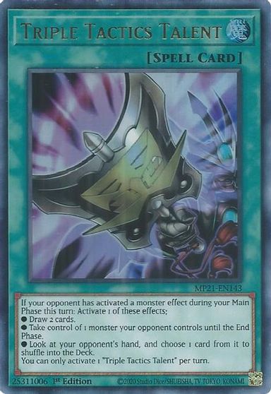 Triple Tactics Talent [MP21-EN143] Ultra Rare | Game Master's Emporium (The New GME)