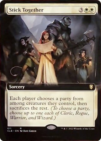Stick Together (Extended Art) [Commander Legends: Battle for Baldur's Gate] | Game Master's Emporium (The New GME)