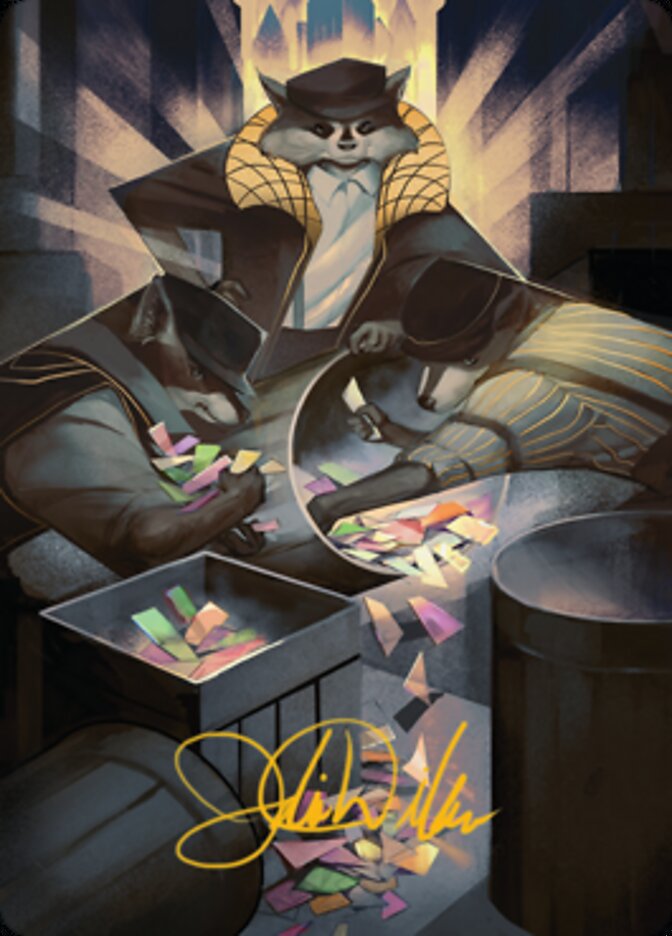 Masked Bandits Art Card (Gold-Stamped Signature) [Streets of New Capenna Art Series] | Game Master's Emporium (The New GME)