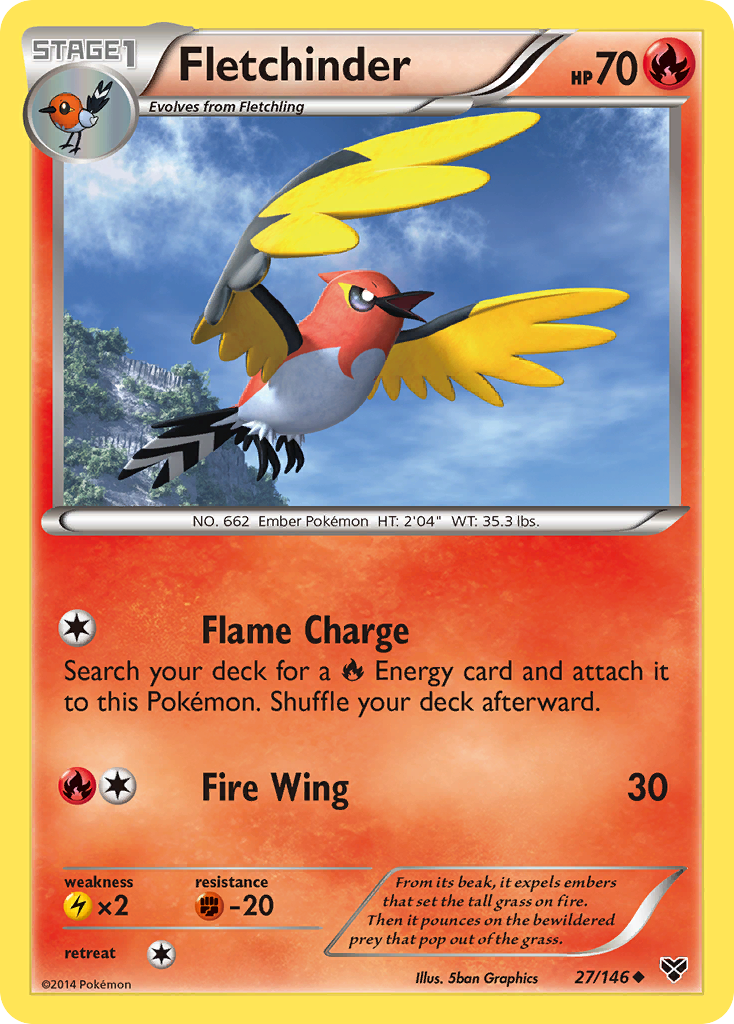 Fletchinder (27/146) [XY: Base Set] | Game Master's Emporium (The New GME)