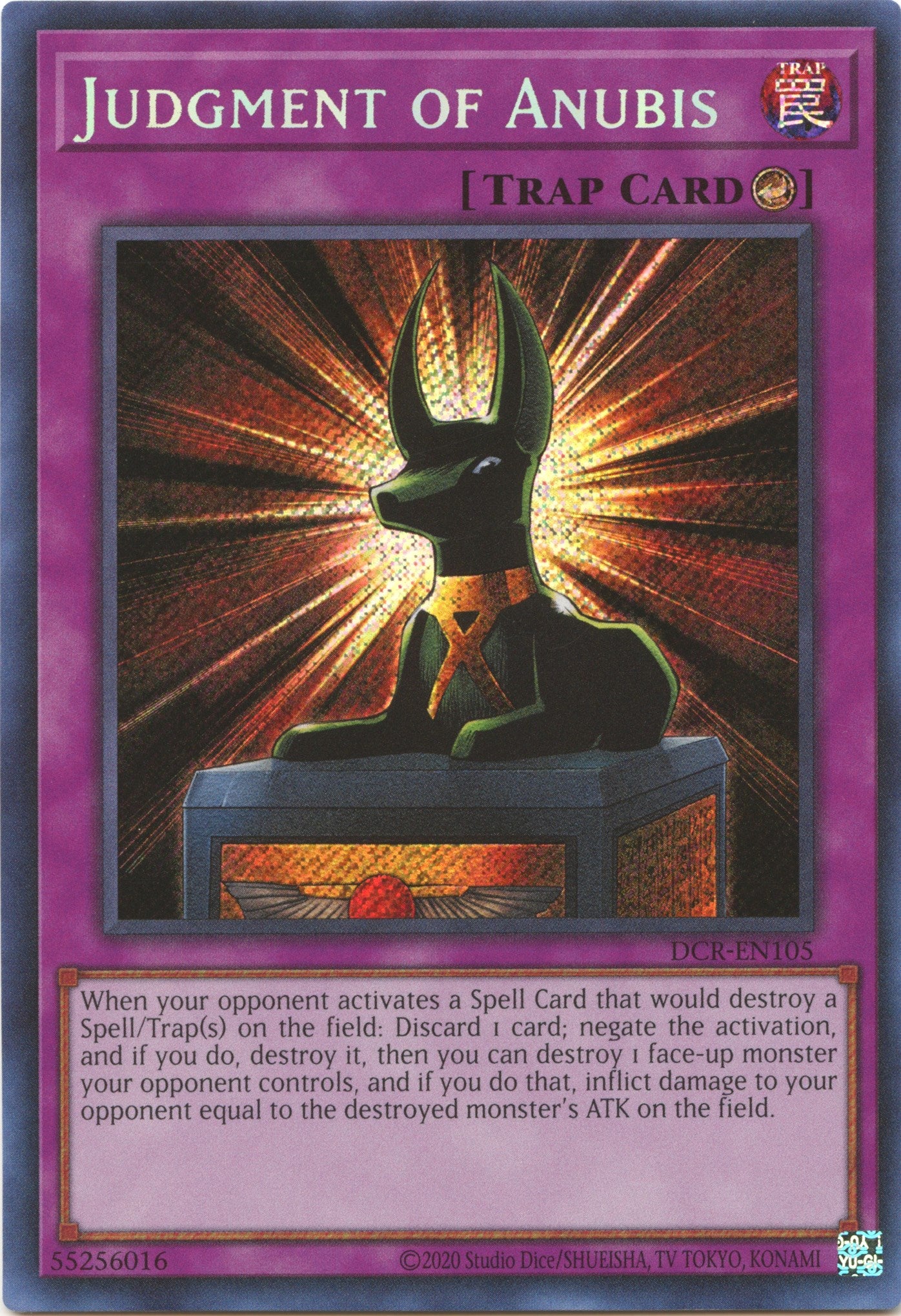 Judgment of Anubis (25th Anniversary) [DCR-EN105] Secret Rare | Game Master's Emporium (The New GME)