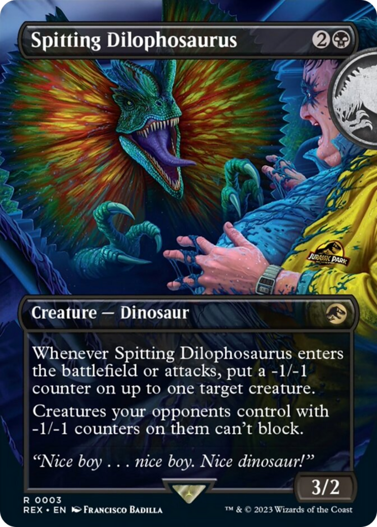 Spitting Dilophosaurus (Borderless) [Jurassic World Collection] | Game Master's Emporium (The New GME)