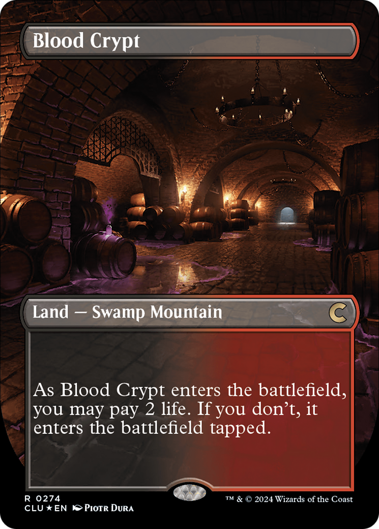 Blood Crypt (Borderless) [Ravnica: Clue Edition] | Game Master's Emporium (The New GME)