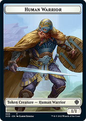 Saproling // Human Warrior Double-Sided Token [Starter Commander Decks] | Game Master's Emporium (The New GME)