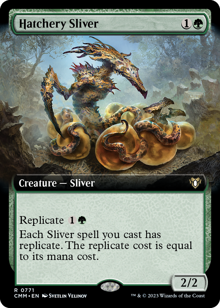 Hatchery Sliver (Extended Art) [Commander Masters] | Game Master's Emporium (The New GME)