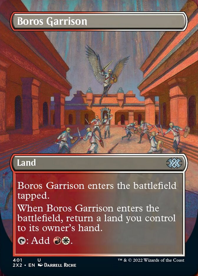 Boros Garrison (Borderless Alternate Art) [Double Masters 2022] | Game Master's Emporium (The New GME)