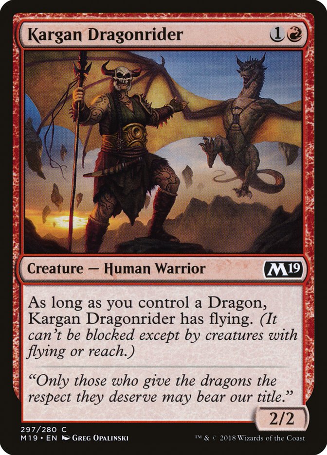 Kargan Dragonrider [Core Set 2019] | Game Master's Emporium (The New GME)