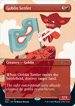 Goblin Settler (Borderless) [Secret Lair Drop Series] | Game Master's Emporium (The New GME)