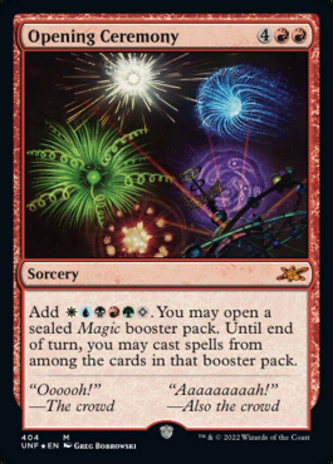 Opening Ceremony (Galaxy Foil) [Unfinity] | Game Master's Emporium (The New GME)
