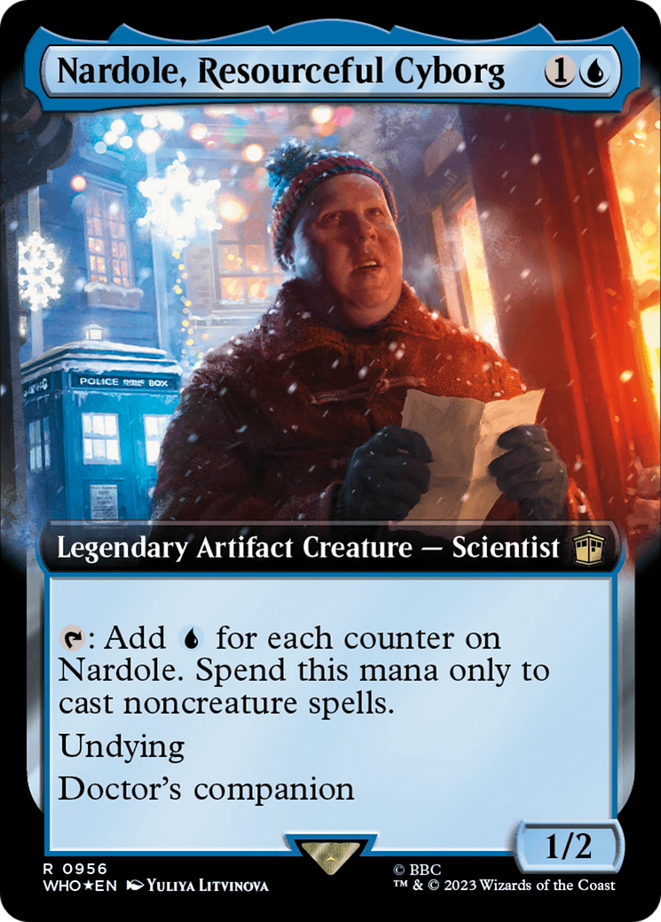 Nardole, Resourceful Cyborg (Extended Art) (Surge Foil) [Doctor Who] | Game Master's Emporium (The New GME)