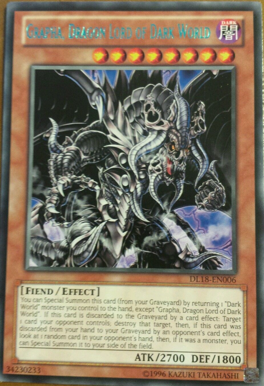 Grapha, Dragon Lord of Dark World (Green) [DL18-EN006] Rare | Game Master's Emporium (The New GME)