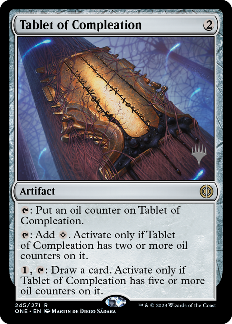 Tablet of Compleation (Promo Pack) [Phyrexia: All Will Be One Promos] | Game Master's Emporium (The New GME)