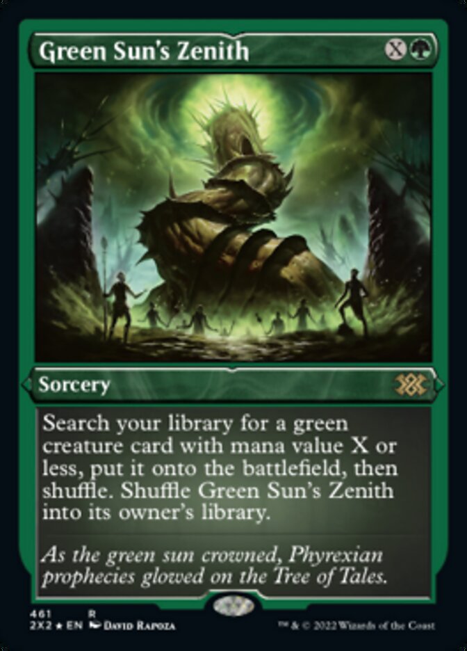 Green Sun's Zenith (Foil Etched) [Double Masters 2022] | Game Master's Emporium (The New GME)