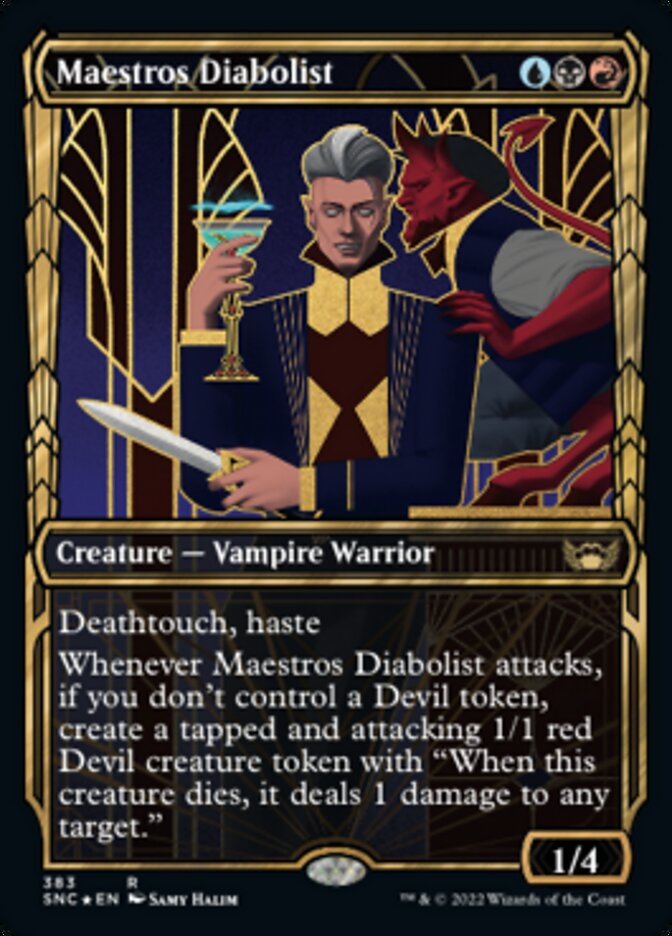 Maestros Diabolist (Showcase Golden Age Gilded Foil) [Streets of New Capenna] | Game Master's Emporium (The New GME)
