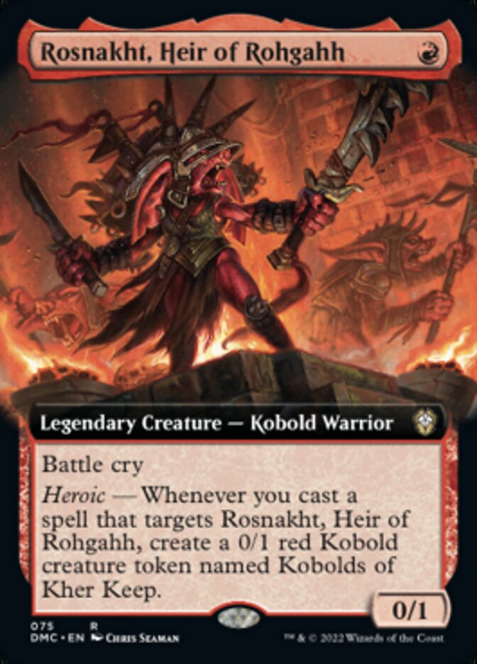 Rosnakht, Heir of Rohgahh (Extended Art) [Dominaria United Commander] | Game Master's Emporium (The New GME)