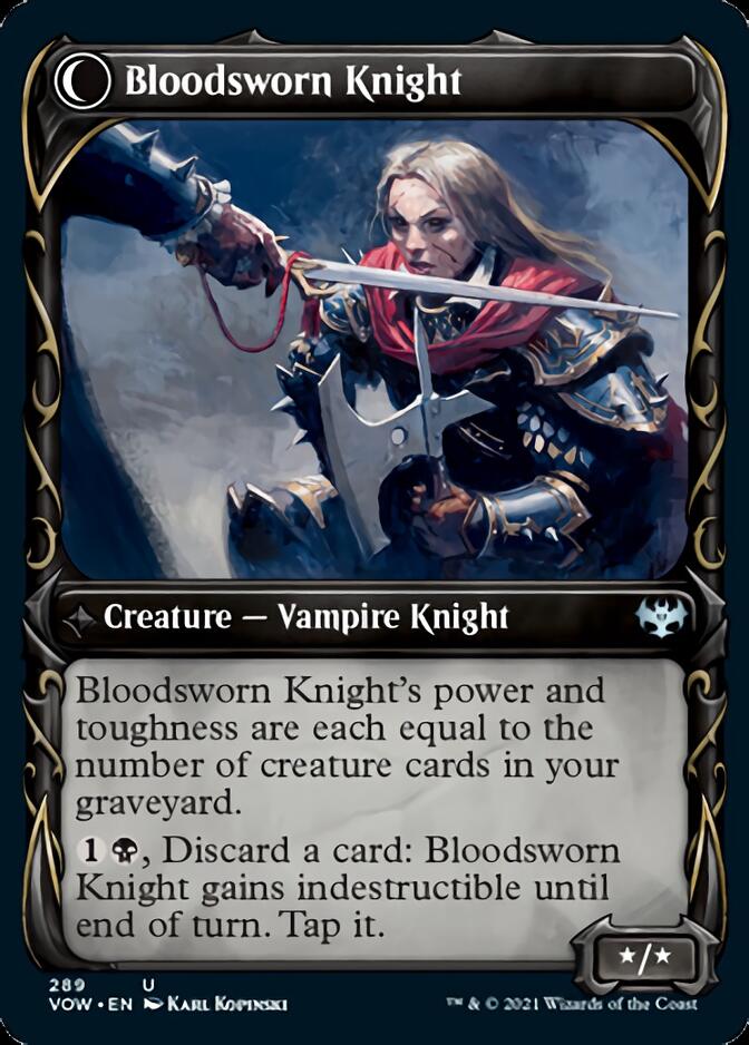 Bloodsworn Squire // Bloodsworn Knight (Showcase Fang Frame) [Innistrad: Crimson Vow] | Game Master's Emporium (The New GME)