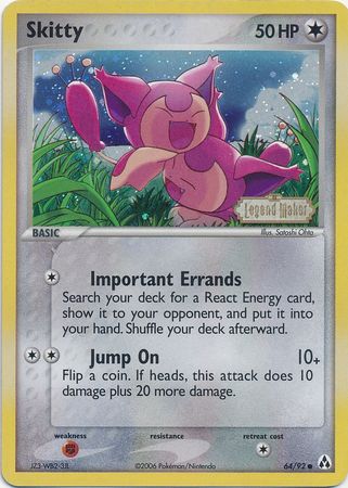 Skitty (64/92) (Stamped) [EX: Legend Maker] | Game Master's Emporium (The New GME)