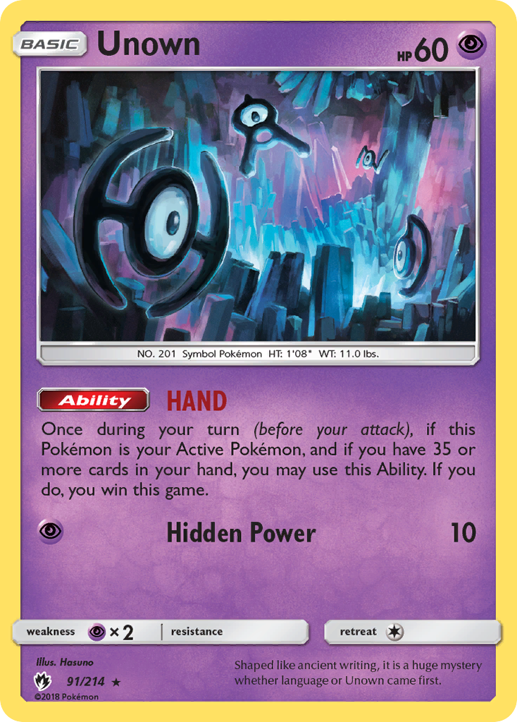 Unown (91/214) [Sun & Moon: Lost Thunder] | Game Master's Emporium (The New GME)