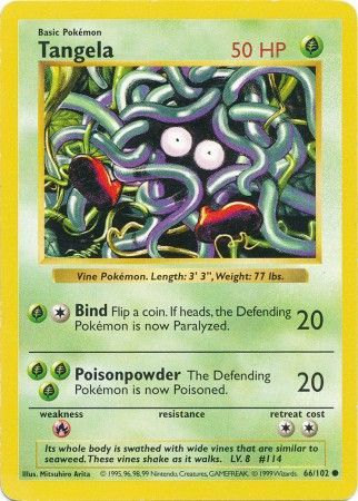 Tangela (66/102) [Base Set Shadowless Unlimited] | Game Master's Emporium (The New GME)
