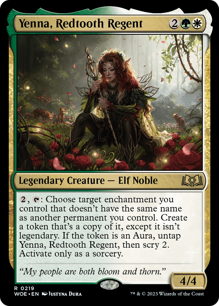 Yenna, Redtooth Regent [Wilds of Eldraine Prerelease Promos] | Game Master's Emporium (The New GME)