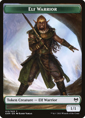 Elemental // Elf Warrior Double-Sided Token [Kaldheim Commander Tokens] | Game Master's Emporium (The New GME)