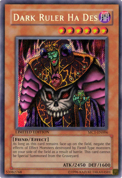 Dark Ruler Ha Des [MC1-EN006] Secret Rare | Game Master's Emporium (The New GME)