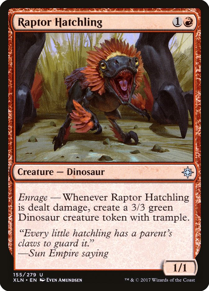 Raptor Hatchling [Ixalan] | Game Master's Emporium (The New GME)