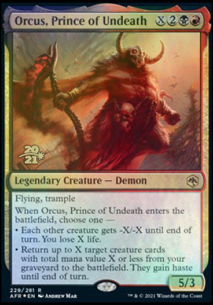 Orcus, Prince of Undeath [Dungeons & Dragons: Adventures in the Forgotten Realms Prerelease Promos] | Game Master's Emporium (The New GME)