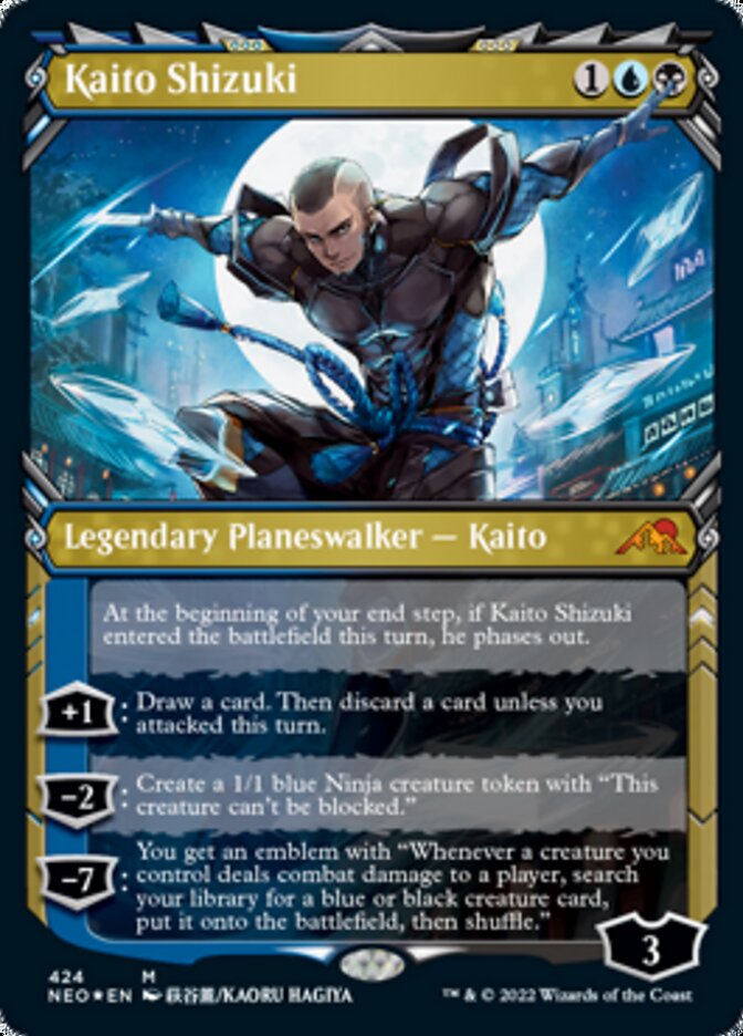 Kaito Shizuki (Showcase) (Foil Etched) [Kamigawa: Neon Dynasty] | Game Master's Emporium (The New GME)