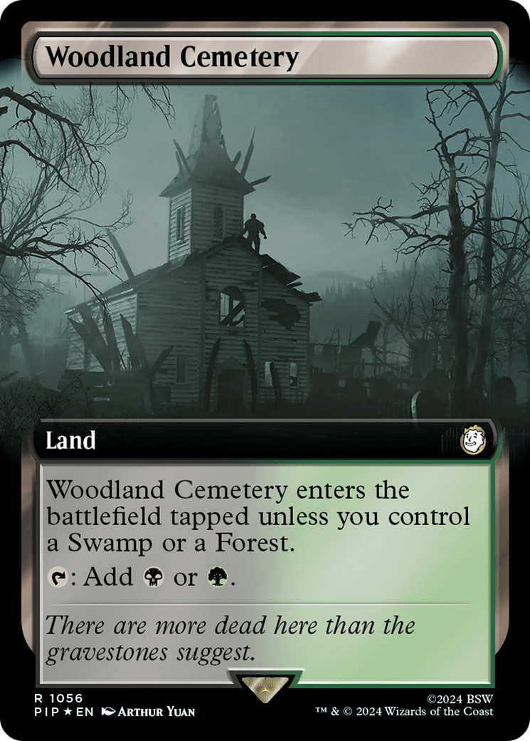 Woodland Cemetery (Extended Art) (Surge Foil) [Fallout] | Game Master's Emporium (The New GME)