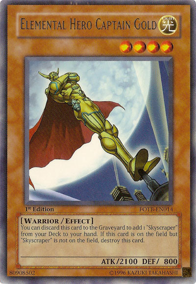 Elemental Hero Captain Gold [FOTB-EN014] Ultra Rare | Game Master's Emporium (The New GME)