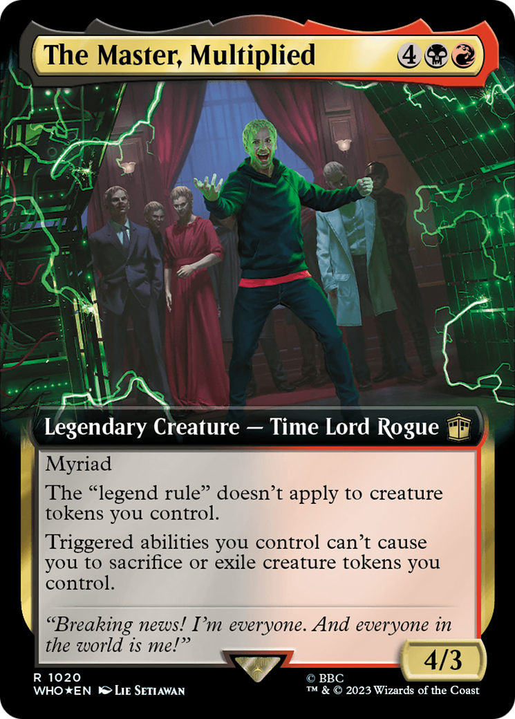 The Master, Multiplied (Extended Art) (Surge Foil) [Doctor Who] | Game Master's Emporium (The New GME)