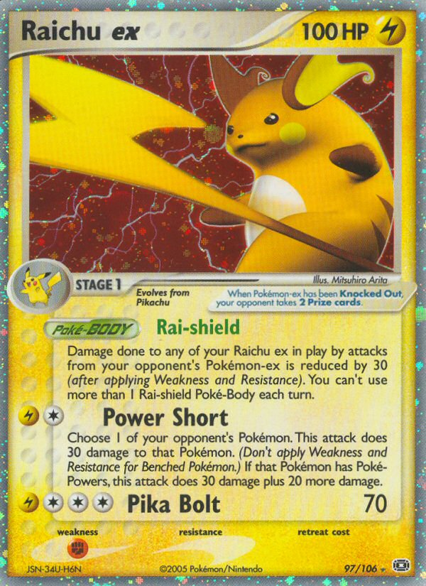 Raichu ex (97/106) [EX: Emerald] | Game Master's Emporium (The New GME)