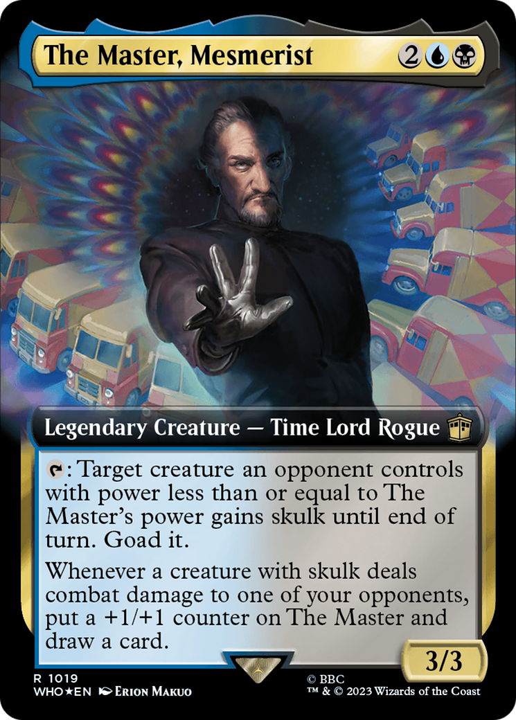 The Master, Mesmerist (Extended Art) (Surge Foil) [Doctor Who] | Game Master's Emporium (The New GME)