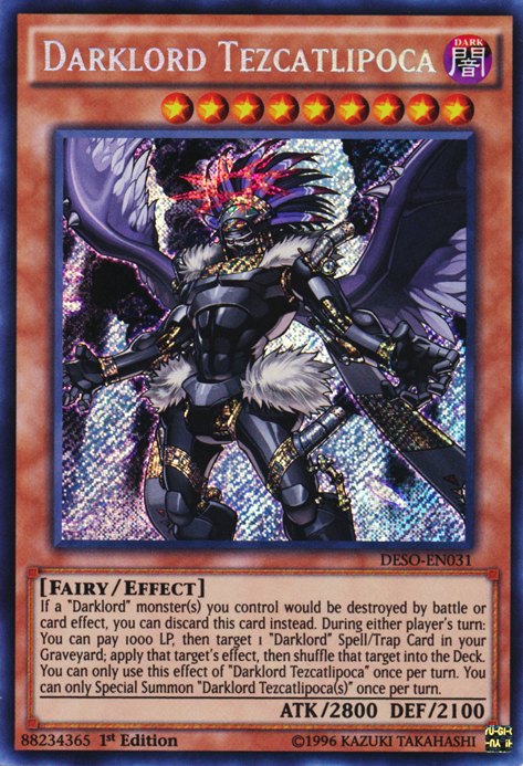 Darklord Tezcatlipoca [DESO-EN031] Secret Rare | Game Master's Emporium (The New GME)
