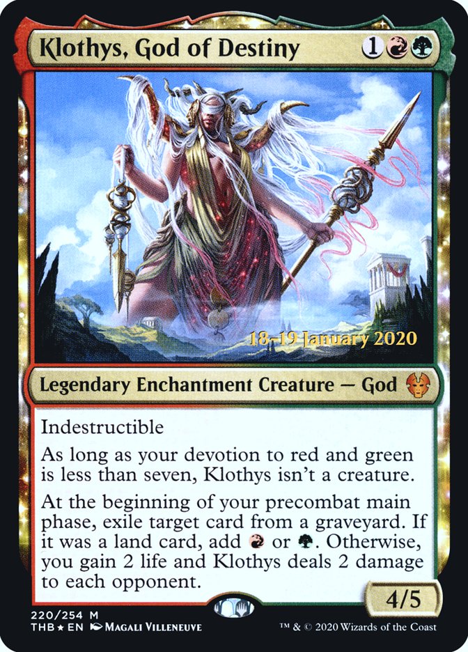 Klothys, God of Destiny [Theros Beyond Death Prerelease Promos] | Game Master's Emporium (The New GME)