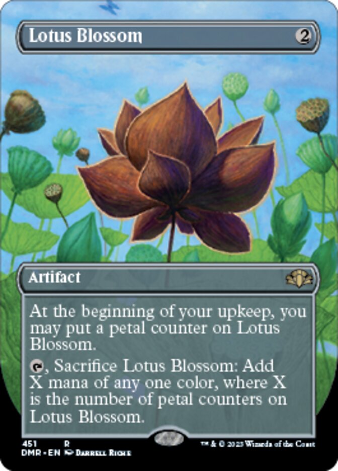 Lotus Blossom (Borderless Alternate Art) [Dominaria Remastered] | Game Master's Emporium (The New GME)