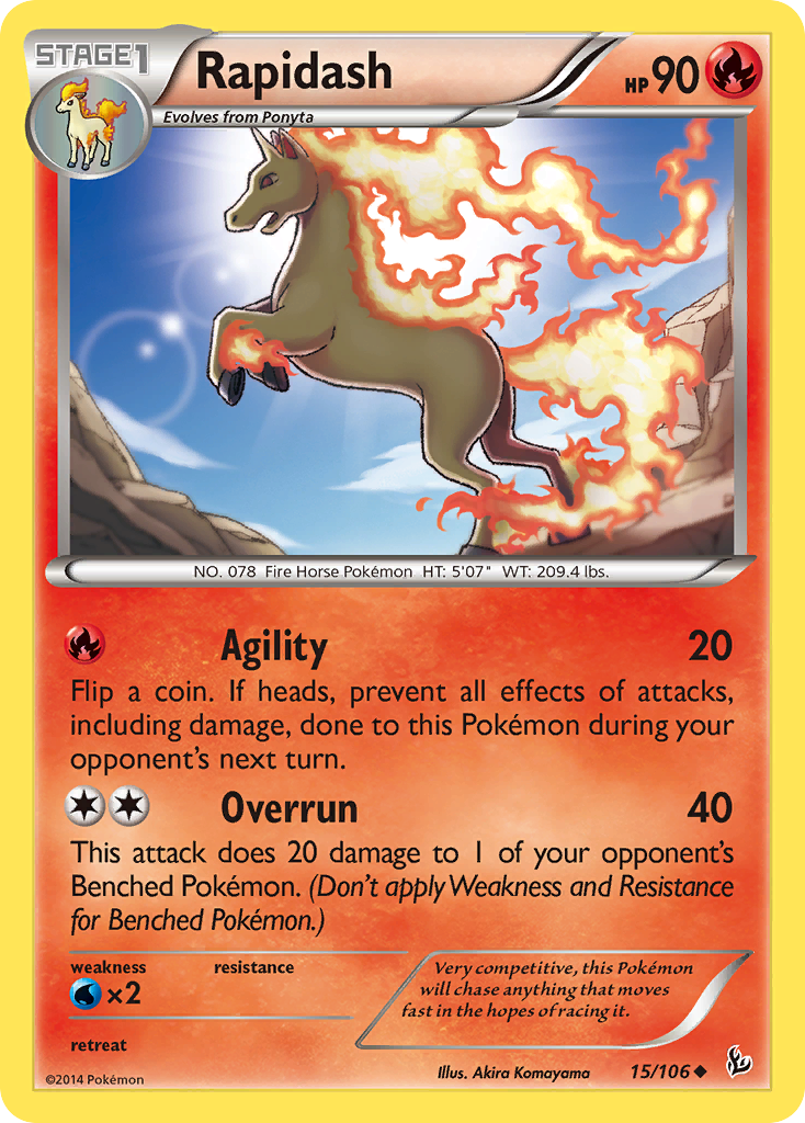 Rapidash (15/106) [XY: Flashfire] | Game Master's Emporium (The New GME)