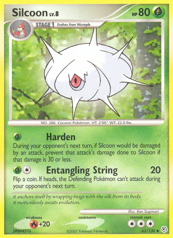 Silcoon (63/130) [Diamond & Pearl: Base Set] | Game Master's Emporium (The New GME)