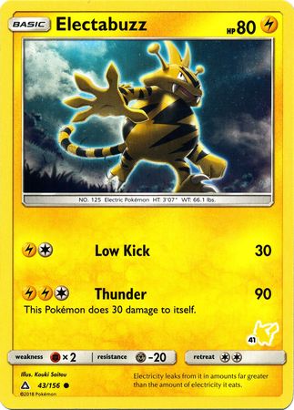 Electabuzz (43/156) (Pikachu Stamp #41) [Battle Academy 2020] | Game Master's Emporium (The New GME)
