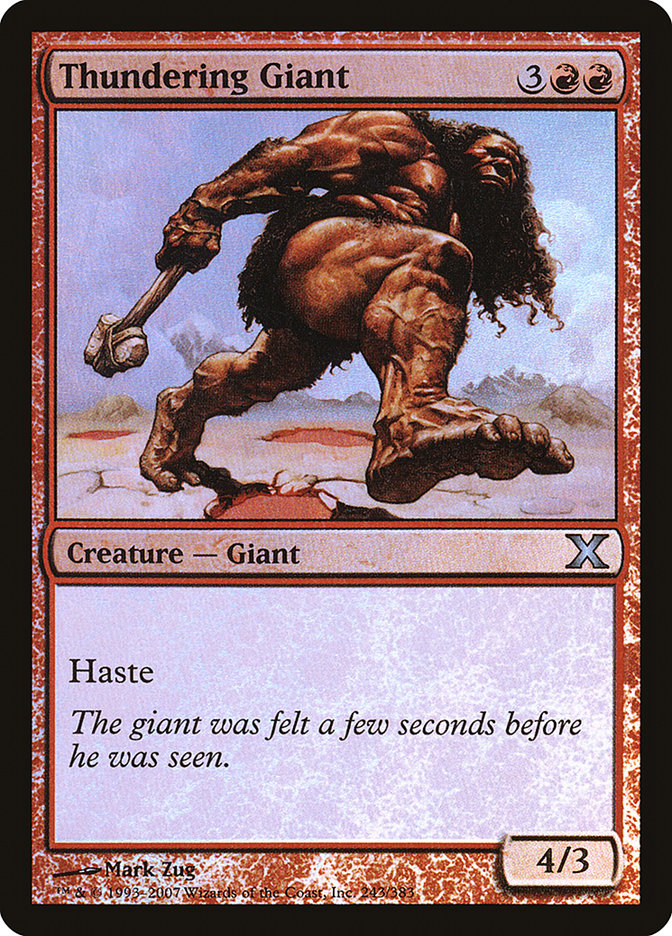 Thundering Giant (Premium Foil) [Tenth Edition] | Game Master's Emporium (The New GME)