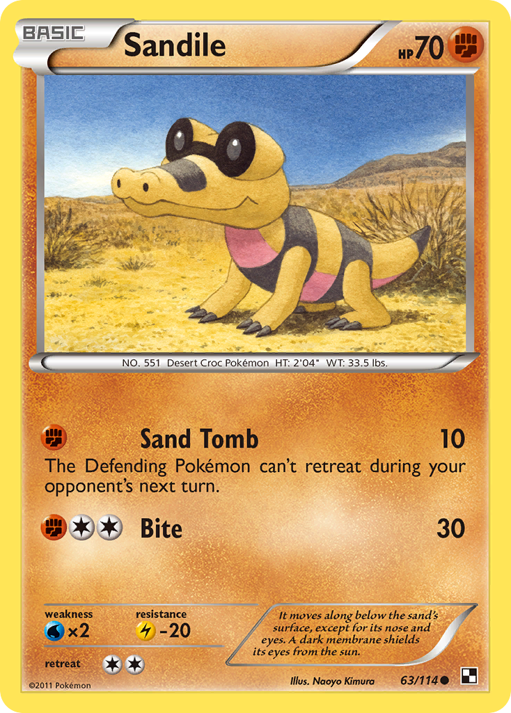 Sandile (63/114) [Black & White: Base Set] | Game Master's Emporium (The New GME)
