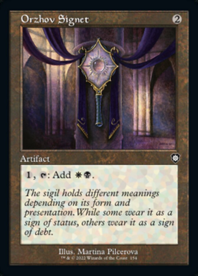 Orzhov Signet (Retro) [The Brothers' War Commander] | Game Master's Emporium (The New GME)